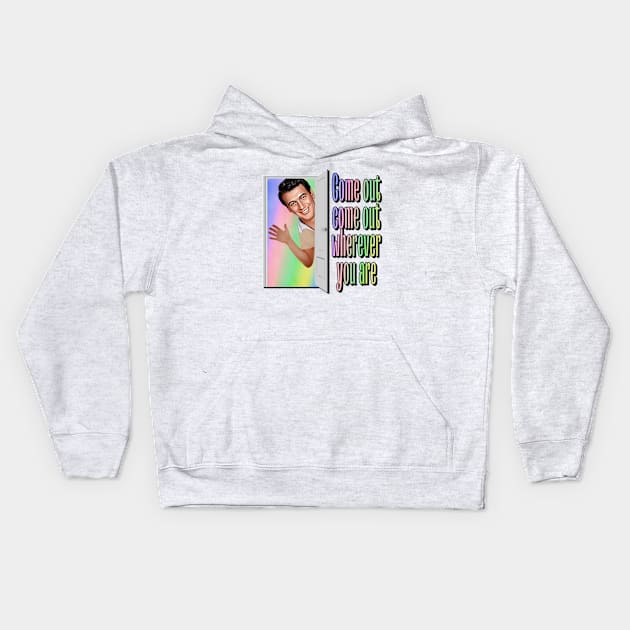 Rock Hudson - Gay Pride Kids Hoodie by Zbornak Designs